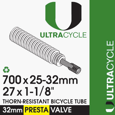 Uc 700X25-32,Tube,32Mm,Pv,Tr 20 Per Case,27X1-1/8 Triple-Thick/Puncture Resistant  Tubes  700C / 622