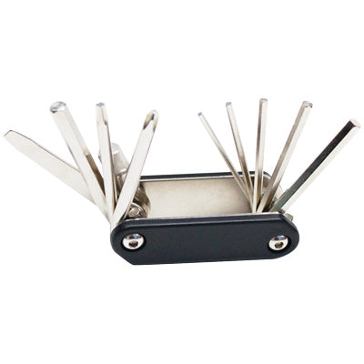 Uc Folding Allen Key Set +,-,2,2.5,3,4,5,6,8,T25 10-Function Folding Tool Ultracycle Tools