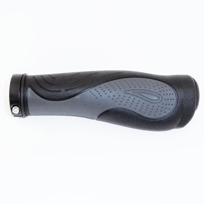 Uc Grips, Ergo Locking 1 Clamp Bk W/Bk Clamps 135Mm,Plugs Ergo One Clamp Locking Ultracycle Gripstape