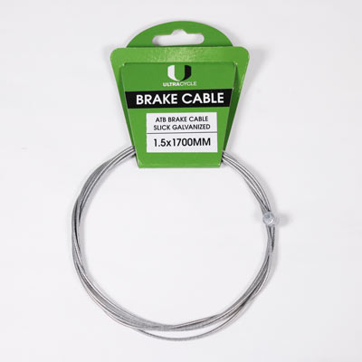 Uc Slick Galv Atb Brake Cable 1.5X1700Mm Individual Slick Galvanized Brake Cable Ultracycle Cableshous