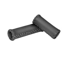 Load image into Gallery viewer, Firmstrong Leather Handlebar Grips - Black