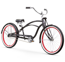 Load image into Gallery viewer, Firmstrong Urban Deluxe 26" Men's Stretch Beach Cruiser Bike - Matte Black