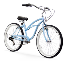 Load image into Gallery viewer, Firmstrong Urban Lady 26" 7-Speed Women's Beach Cruiser Bike - Blue