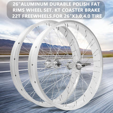 Load image into Gallery viewer, Micargi WH-T752636C 26"x3"x13Gx36H Alloy FAT Rims Wheel Set.