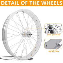 Load image into Gallery viewer, Micagi WH-T952636D7 26"x3"x13Gx36H Alloy FAT Rims Set for 26"x3.0,4.0 tire 7-Speed