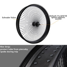 Load image into Gallery viewer, Micargi WH-TR7526140D7 13GX140H Fat Rims Wheel Set FOR 7 SPEED 26"X3",4" Fat Tire