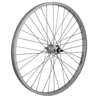 Rr Whl,24X1.75,Sil,Aly,36H 3/8'',Sw,Sil,110Mm,Fw,1S 24'' Alloy Bmx Wheels  Wheels  24''