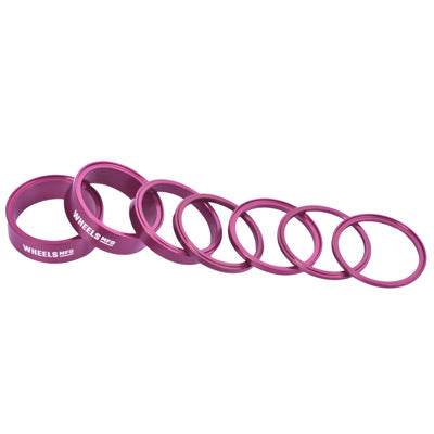 Wmfg H/Set Spcrs,Stckrght Pink,7 Spacers Aluminum Headset Spacer Kit  Headsets