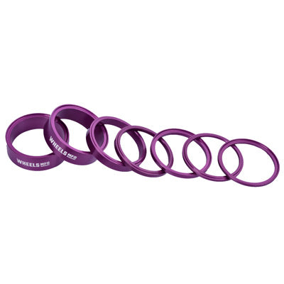 Wmfg H/Set Spcrs,Stckrght Purple,7 Spacers Aluminum Headset Spacer Kit  Headsets