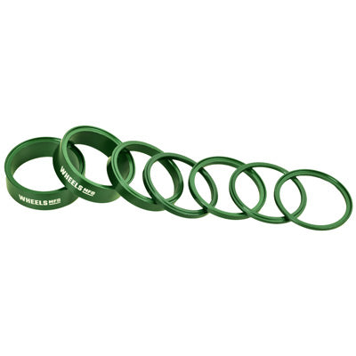 Wmfg H/Set Spcrs,Stckrght Green,7 Spacers Aluminum Headset Spacer Kit  Headsets