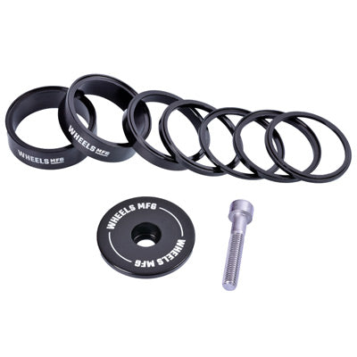 Wmfg H/Set Spcrs,Stckrght Ess Black,7 Spcrs,Top Cap Aluminum Headset Spacer Kit  Headsets