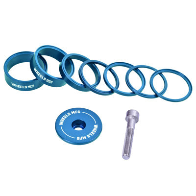 Wmfg H/Set Spcrs,Stckrght Ess Teal,7 Spcrs,Top Cap Aluminum Headset Spacer Kit  Headsets