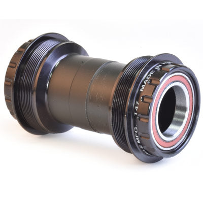 Wmfg T47 Bb,W/Ac Bearings, Ext For 24Mm Shim, Blk T47 Outboard Bearing Bottom Bracket Wheels Mfg. Bottombrac
