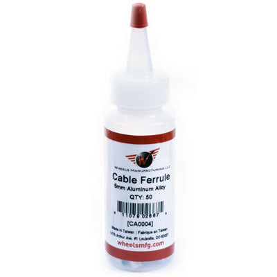 Wmfg Ferrule,Alloy,5Mm,50/Btl Silver Aluminum Brake Housing Ferrules Wheels Mfg. Cableshous