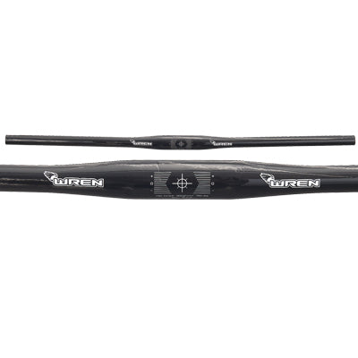 Wren Carbon Bar,31.8,Black 750Mm. 0Mm Rise, 6.5 Back,0 Up Carbon Handlebar Wren Handlebars