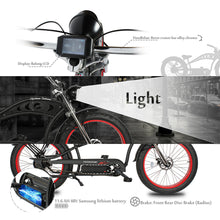 Load image into Gallery viewer, Micargi Cyclone 26" 48V 500W Electric Fat Tire Beach Cruiser