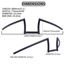 Load image into Gallery viewer, Tracer HB-TB-W800-175 W-type Steel Handlebar 800*175*22.2mm*1.6T