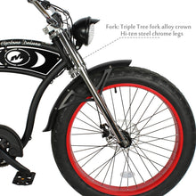 Load image into Gallery viewer, Micargi Cyclone 26" 48V 500W Electric Fat Tire Beach Cruiser