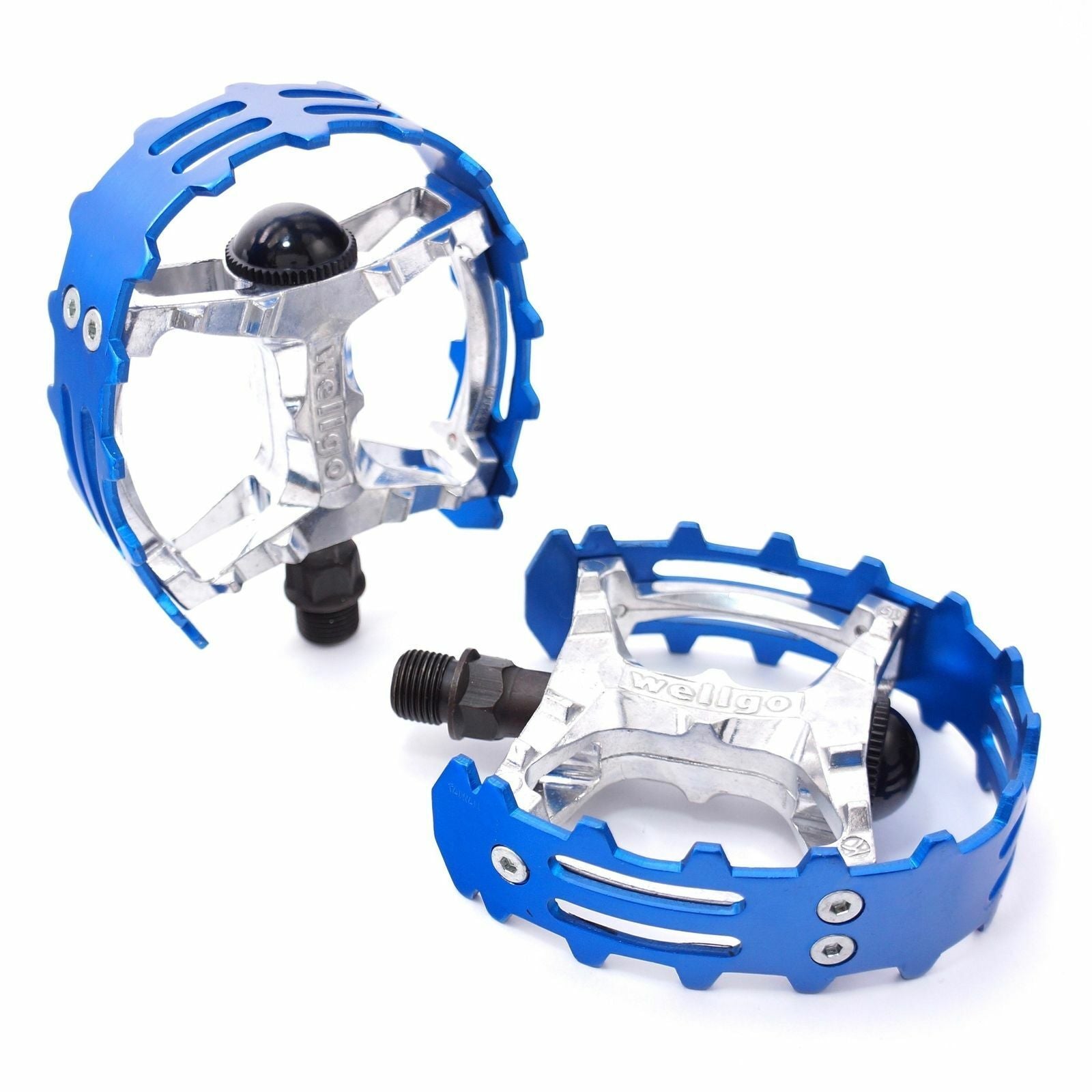 Blue 9/16 pedals bear claws Trap Pedals For BMX bikes
