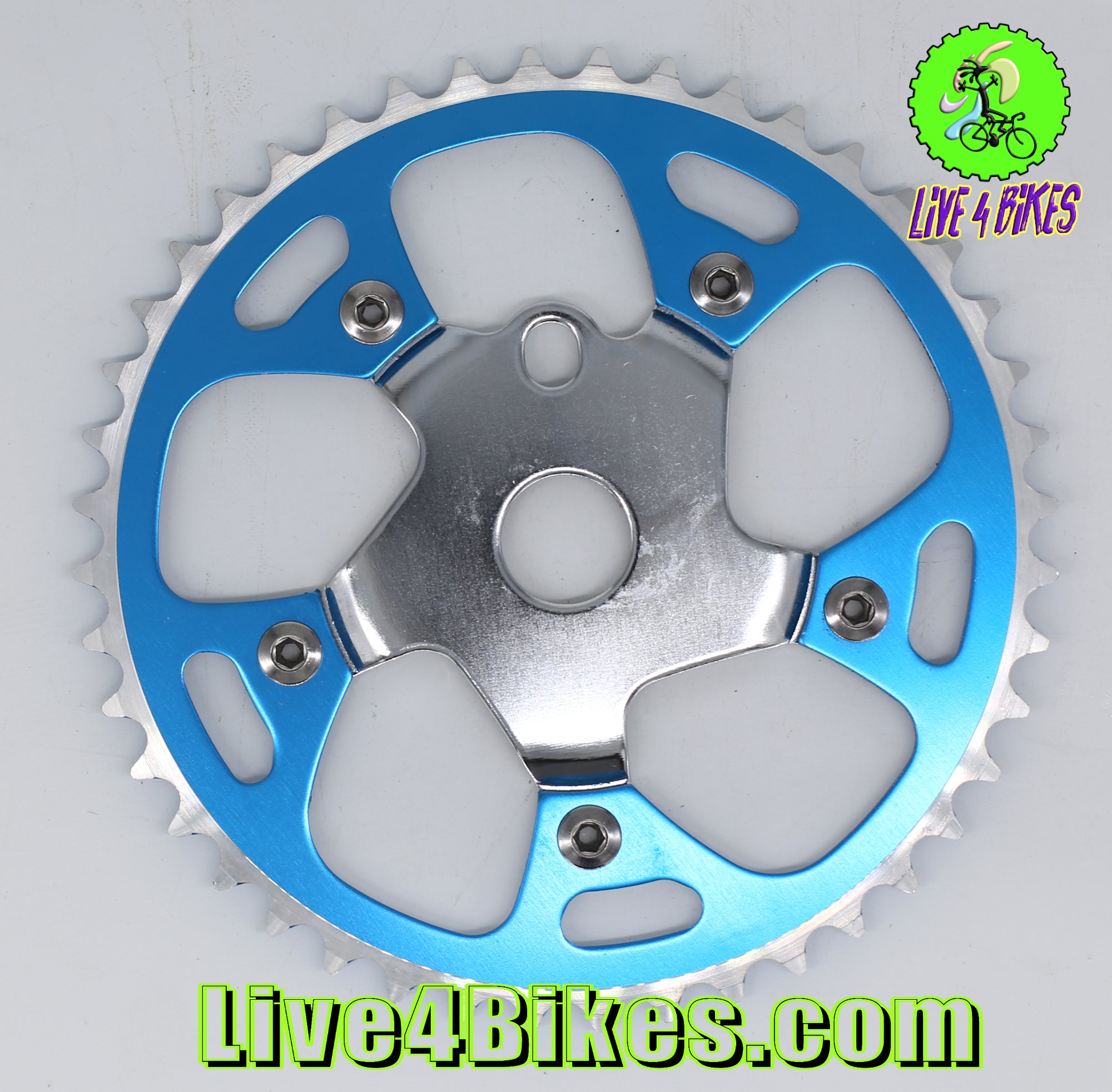 44T Single Speed Steel BMX Bicycle Sprocket Chainring Multi Colored  - Live4Bikes