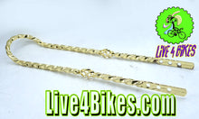 Load image into Gallery viewer, Twisted Square Cage Low Back 24 Sissy Bar Gold.