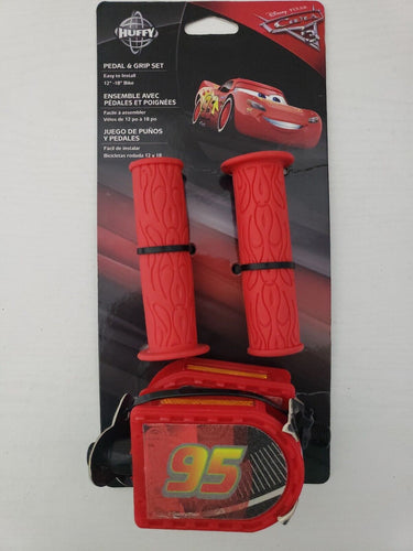 Cars The Movie Pedal & Grip Set Red Kids - Live 4 Bikes
