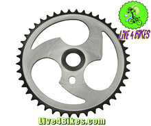 Load image into Gallery viewer, Steel One Piece Chainring sprocket    44T - A Chrome/Black Marvel -Live4Bikes