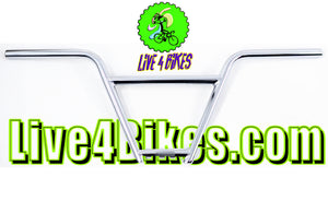 9.5 " Chromoly BMX handlebar Chrome - Live 4 Bikes