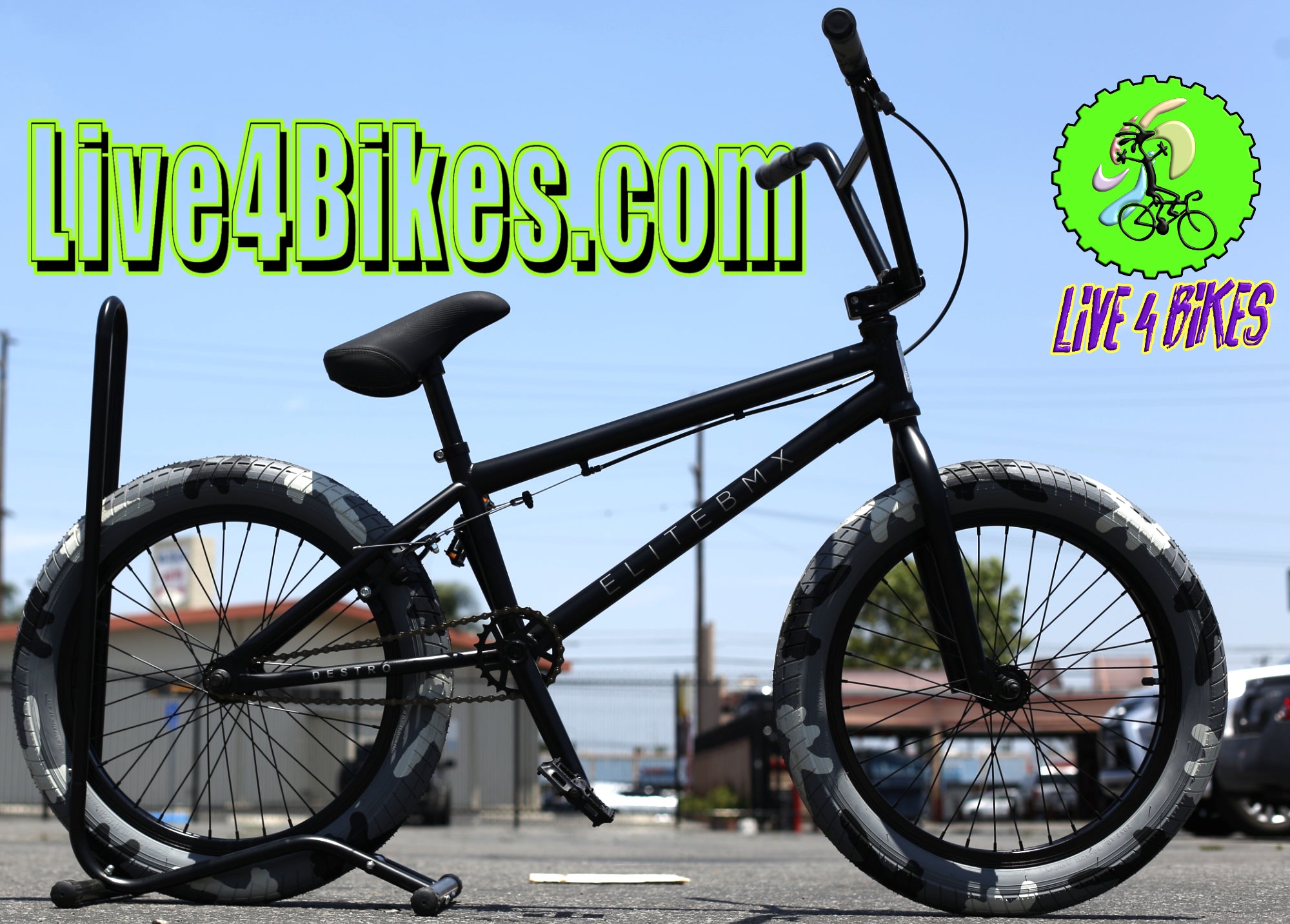 Elite BMX Destro Black Combat Freestyle Bicycle 20