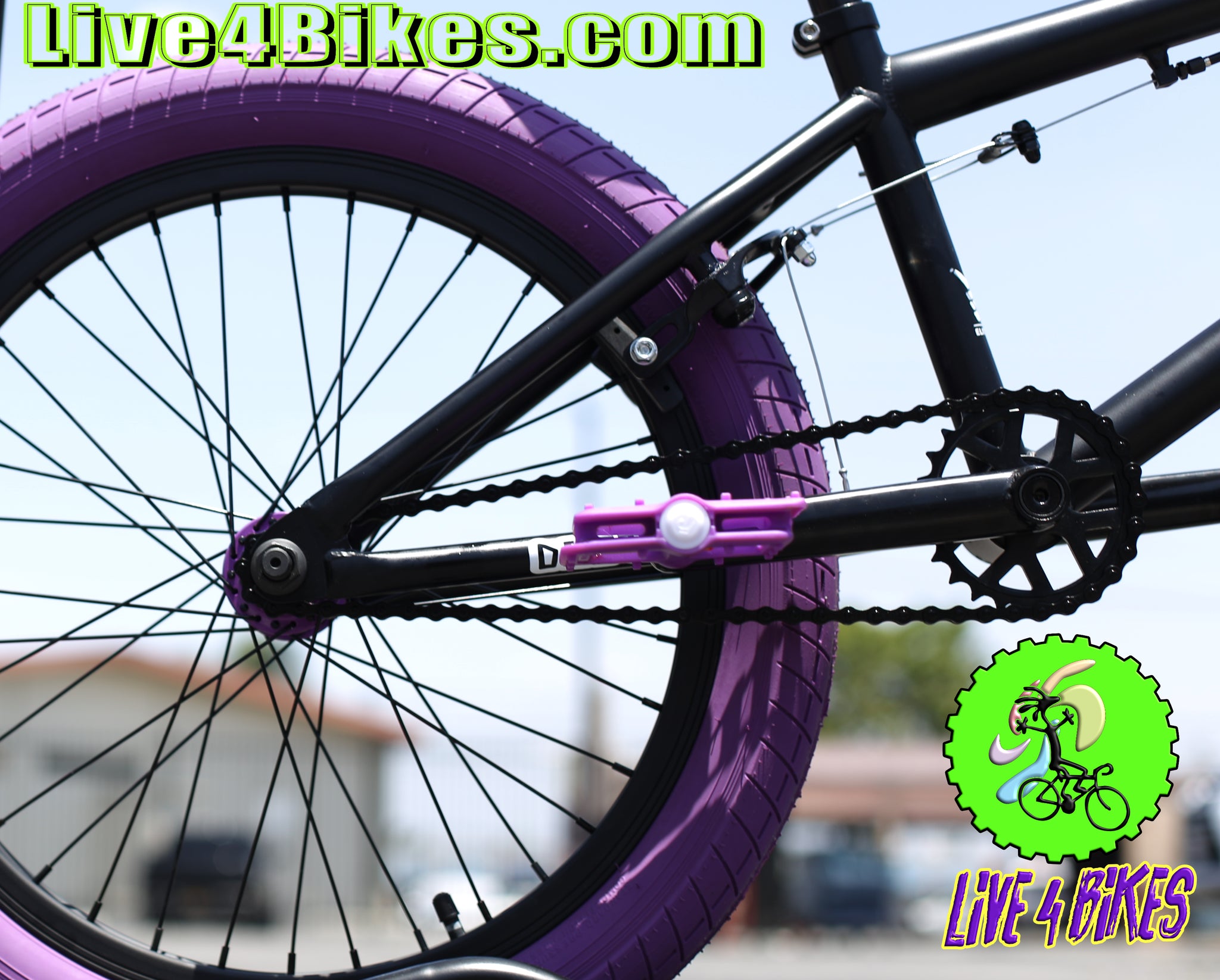 elite 20 bmx bicycle destro model freestyle bike Purple Blast 20" -Live4Bikes free option when giving it as a gift Elite BMX Destro Bike (20.5"