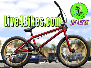 Elite BMX Destro Red-Gold Freestyle Bicycle 20" -Live4Bikes
