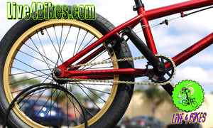 Elite BMX Destro Red-Gold Freestyle Bicycle 20" -Live4Bikes