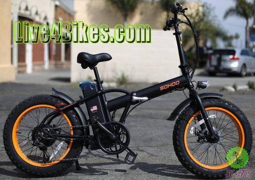 Fat Tire Folding bike 500w 48v Electric E-bike Sohoo - LIve 4 Bikes Bellflower Downey