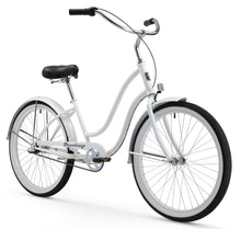 Load image into Gallery viewer, Firmstrong Siren 26" 3-Speed Women's Beach Cruiser Bike - White