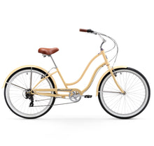 Load image into Gallery viewer, Firmstrong Siren 26" 7-Speed Women's Beach Cruiser Bike - Vanilla