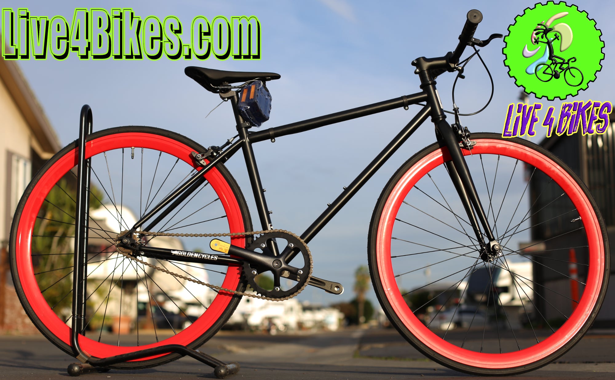 fixed gear gallery Golden Cycles Viper Fixie Fixed Gear -Black Red – LIVE 4 BIKES