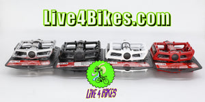 Free Agent Platform Aluminum Bicycle Pedals 1/2 Chrome -Live4Bikes