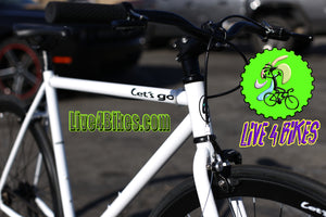 Fixie Single speed bicycle Bike White - Live4Bikes