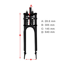 Load image into Gallery viewer, Micargi FK-GTS640305145D8 26'' Over and Under Dual Spring Adjustable Classical Fork for Disc Brake 1-1/8" (28.6mm)