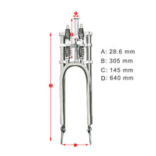 Load image into Gallery viewer, Micargi FK-GTS640305145D8 26'' Over and Under Dual Spring Adjustable Classical Fork for Disc Brake 1-1/8" (28.6mm)