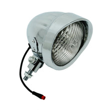 Load image into Gallery viewer, Micargi Headlight Chrome Vintage LED Bike 12V-48V