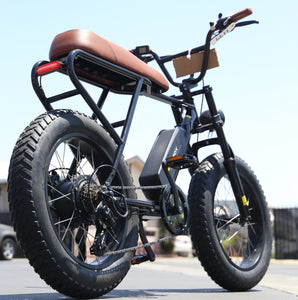 MacFox X1 ebike  Black Brown | Moped Motor Style Ebike