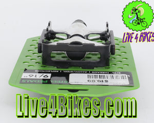 Ultra Cycle Metal Alloy/ Steel Pedals  9/16"  - Live 4 Bikes