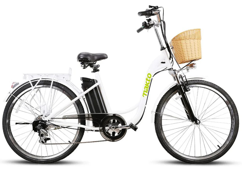 Nakto 24 in Camel Step Through 250W Black Electric Bike