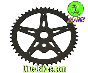 48t Chainring 7/8 spd  1pc Crank Black Sprocket - Live 4 Bikes