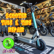 Load image into Gallery viewer, Scooter Flat tire Repair - Scooter tube install - Solid tire installation