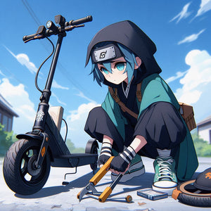 Scooter Flat tire Repair - Scooter tube install - Solid tire installation