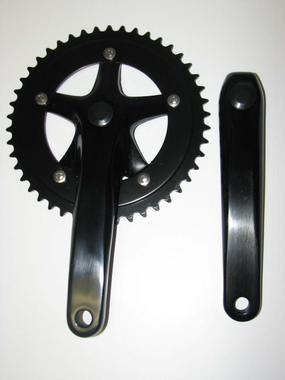 Black Single speed 3 Piece Crank 46t Heavy Duty 170mm - Live