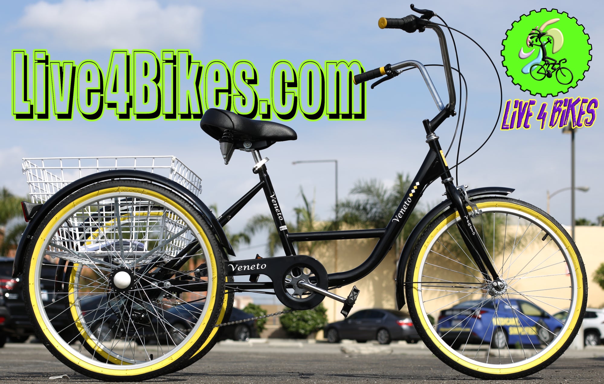 Trike Tricycle 3 wheeler Black Balance Bike Bicycle adult 24 in 7 spee – LIVE 4 BIKES