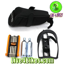 Load image into Gallery viewer, Bike Flat Tire Repair Ready Kit | Co2 Multi tool Bag Bottle cage